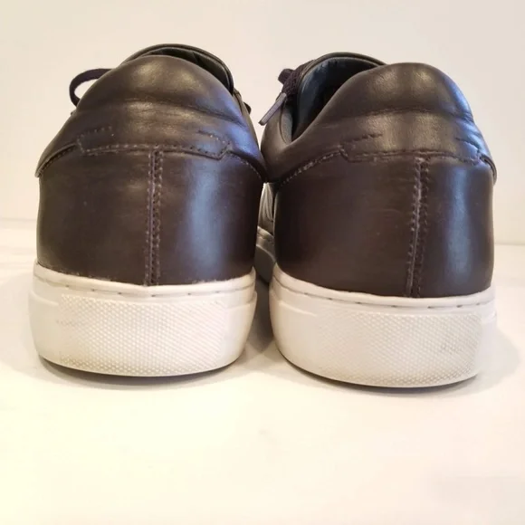 Hugo Boss Parkour Leather Fashion Sneakers Dark Brown Mens Casual Shoes Low Tops - Picture 10 of 12